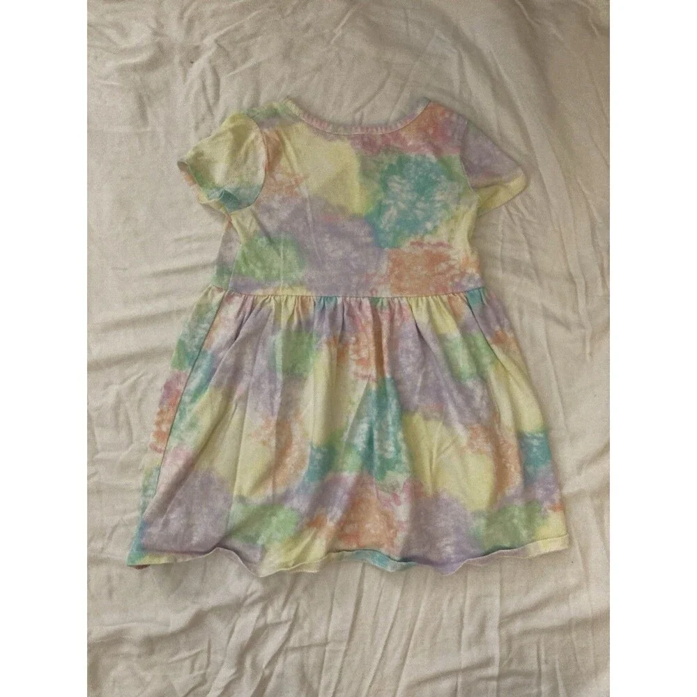 5T Cat & Jack girl clothes - 1 piece dress | multicolor tie dye theme